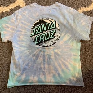 Cropped tie dye shirt